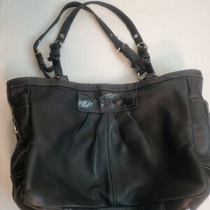 Coach Black Leather Shoulder Bag